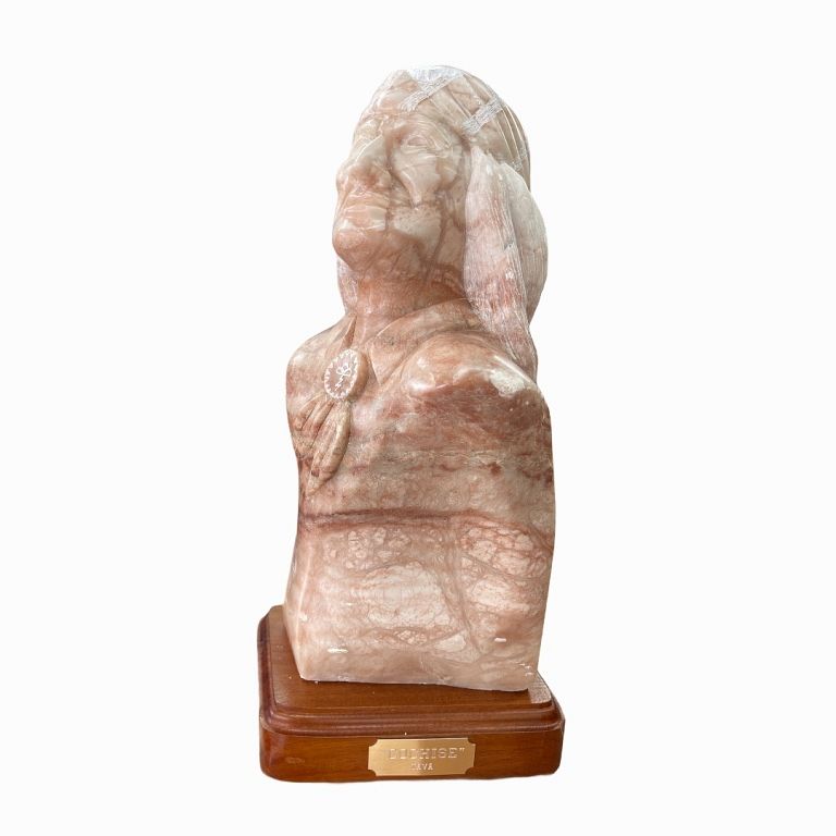 Appraisal: David Tava Cochise Alabaster Sculpture David Tava Cochise Alabaster Sculpture