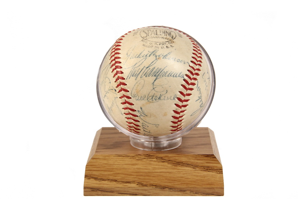 Appraisal: TEAM SIGNED BROOKLYN DODGERS BASEBALL - Official Game Ball signed