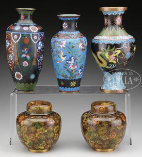 Appraisal: LOT OF CLOISONNE WARES Asia th th century The lot