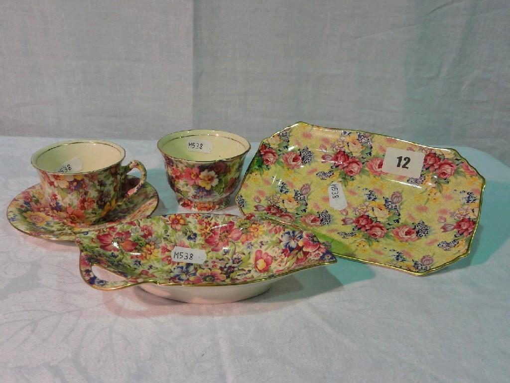 Appraisal: A collection of Chintz wares including James Kent Dubarry examples