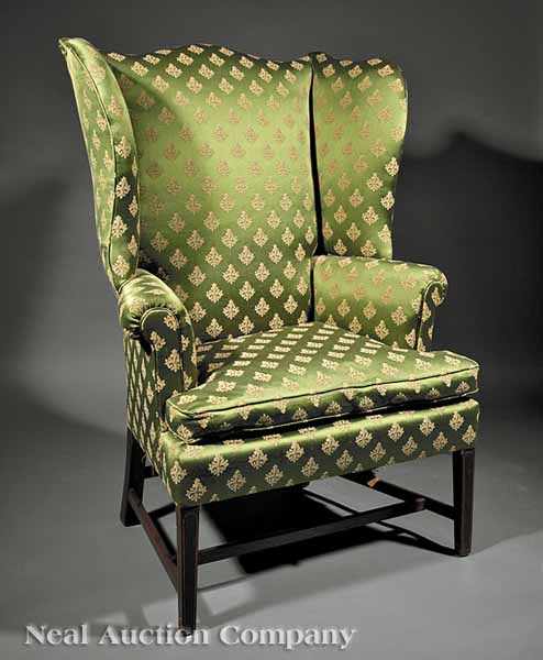 Appraisal: An American Federal Inlaid Mahogany Wing Chair late th early