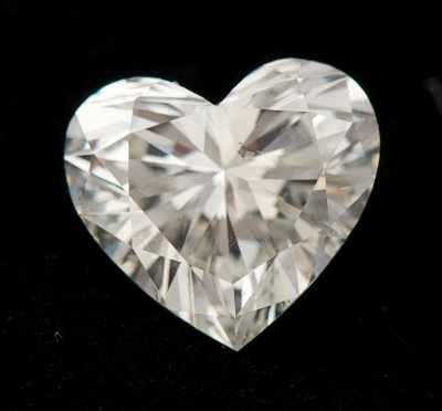 Appraisal: An Unmounted ct Heart Brilliant Cut Diamond EGL Report EGL