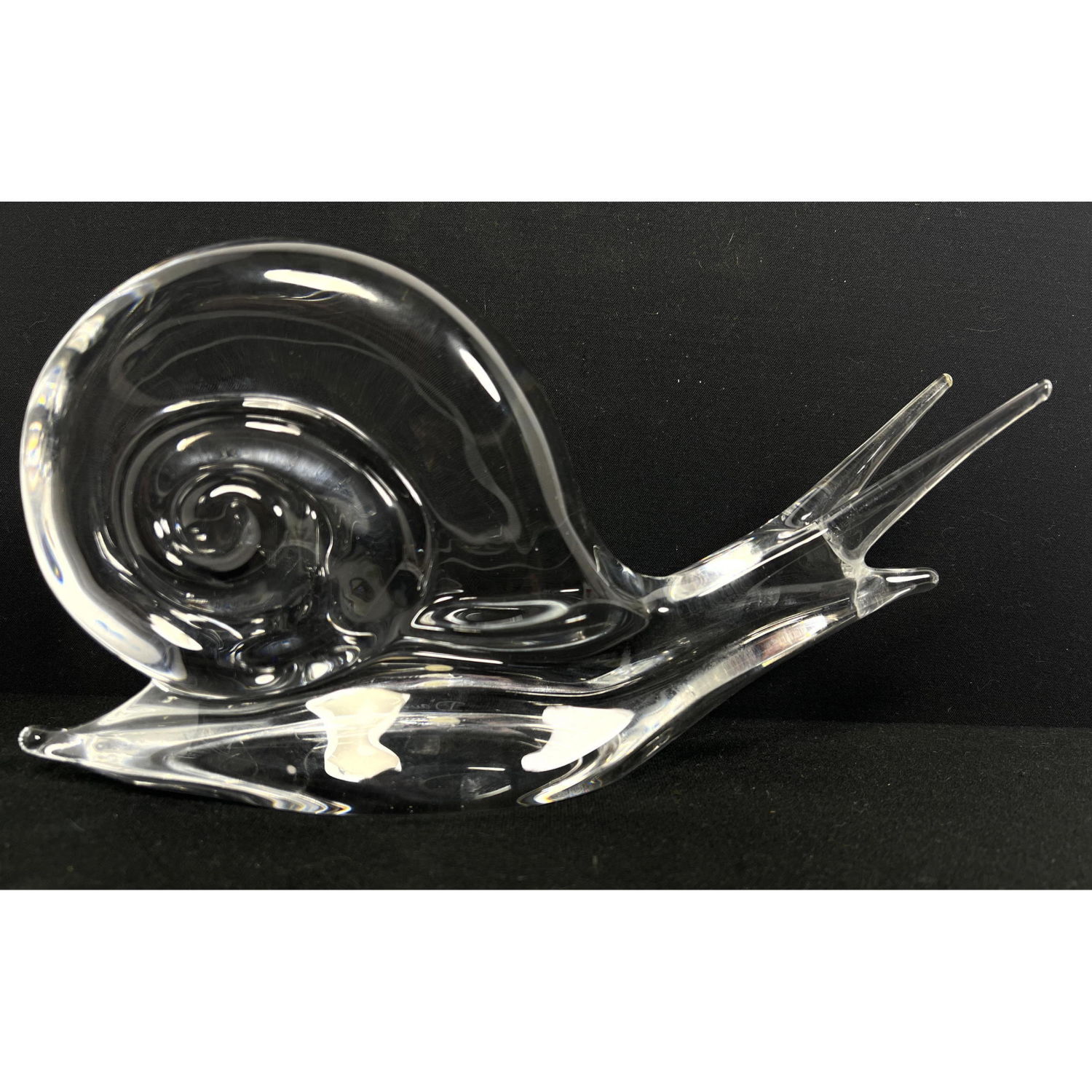 Appraisal: DAUM crystal snail Signed Dimensions H inches W inches D