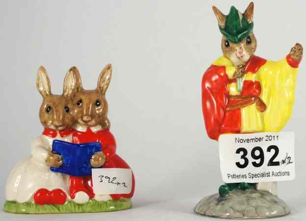 Appraisal: Royal Doulton Bunnykins Figures Minstrel DB with certificate and Partners