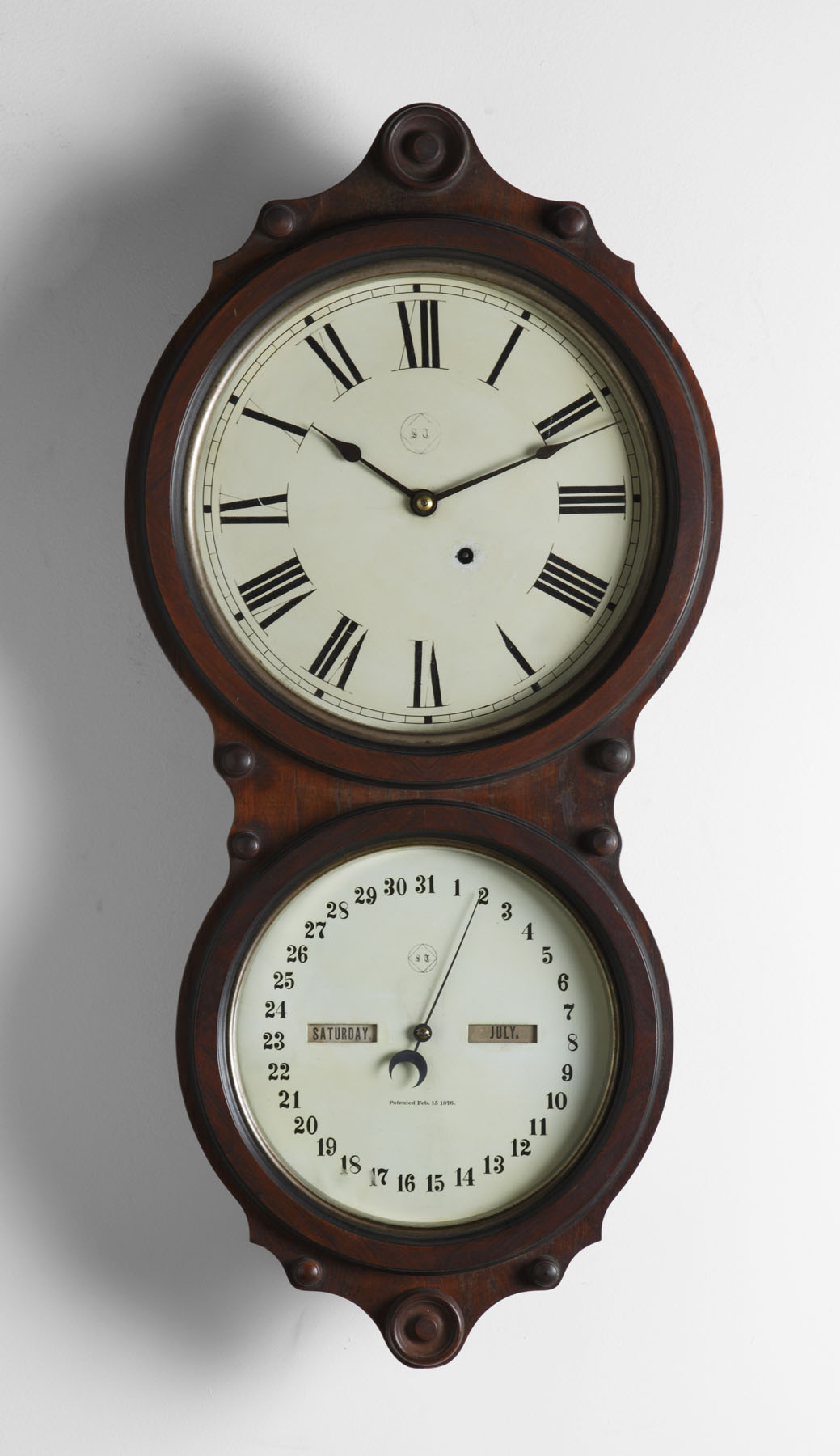 Appraisal: Seth Thomas Office Calendar Wall Clock Rosewood case with nice