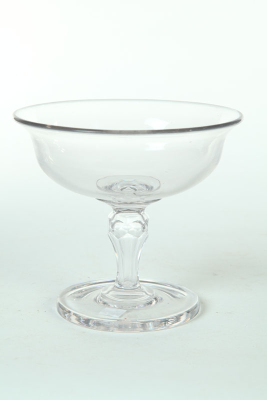 Appraisal: BLOWN AND CUT COMPOTE American nd quarter- th century A