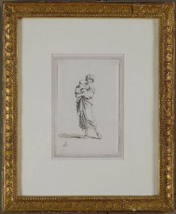 Appraisal: John White Abbott After Salvator Rosa Woman and Child Ink