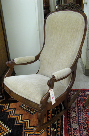 Appraisal: LATE CLASSICISM MAHOGANY ROCKING ARMCHAIR American mid th century the