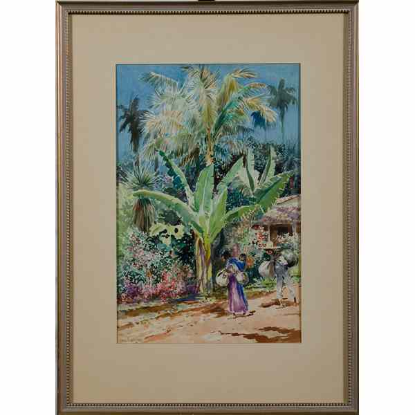 Appraisal: Mexican Landscape by Paul Ashbrook Watercolor Watercolor on paper signed