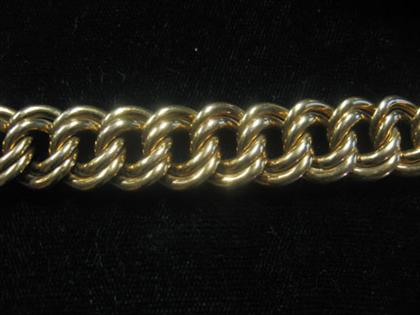 Appraisal: karat yellow gold link flexible bracelet th century Composed of