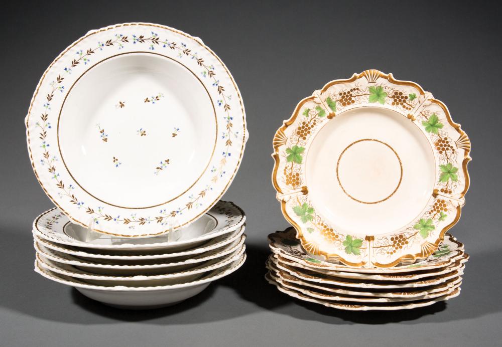 Appraisal: Seven Davenport Creamware Dessert Plates th c dia in together