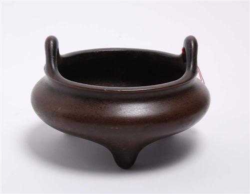 Appraisal: INCENSE HOLDER China th century D cm Bronze with dark