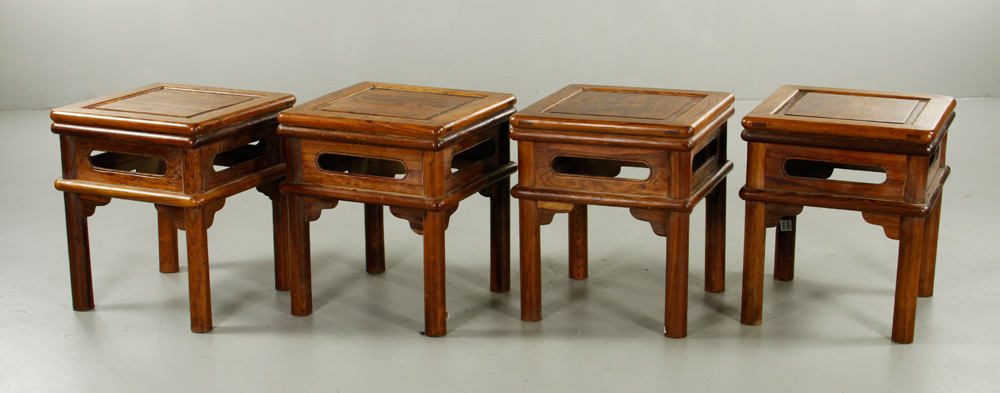 Appraisal: - Set of Huanghuali Wood Stands Set of four Chinese