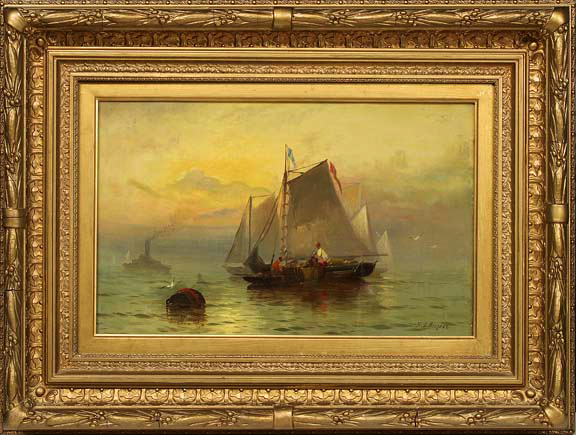 Appraisal: Franklin Dullin Briscoe American Pennsylvania - Fishing Boats at Sunrise