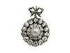 Appraisal: A DIAMOND AND CULTURED PEARL PENDANT the cluster centred by