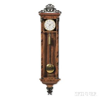 Appraisal: Thirty-day Rosewood Veneered Vienna Wall Clock Alois Schenk Wien c