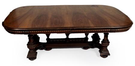 Appraisal: A Victorian mahogany extending dining table the moulded rounded rectangular