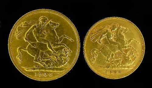 Appraisal: An Edward VII Sovereign fine fair and an Edward VII