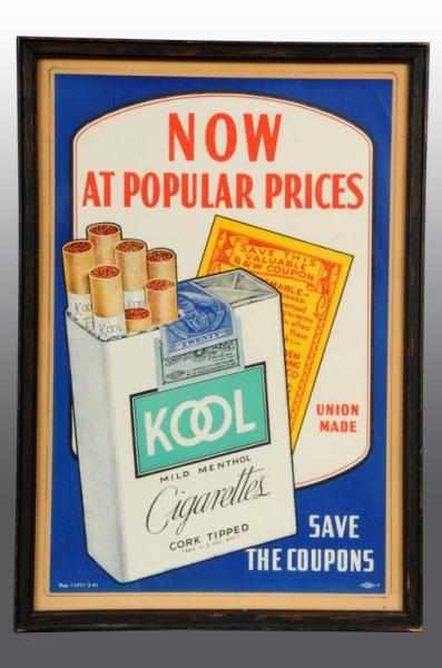 Appraisal: Lot of Kool Cigarettes Advertising Signs Description Includes one small