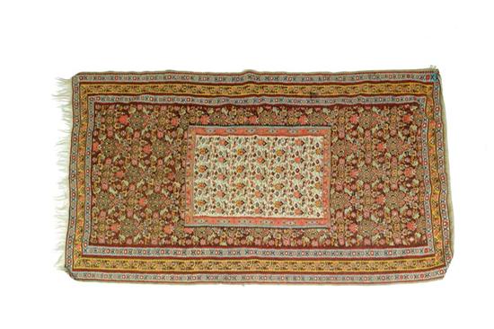 Appraisal: ORIENTAL RUG Senneh kilim Multiple borders with central square '