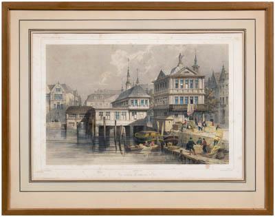 Appraisal: Collection stock exchange prints includes The Merchant s Exchange New