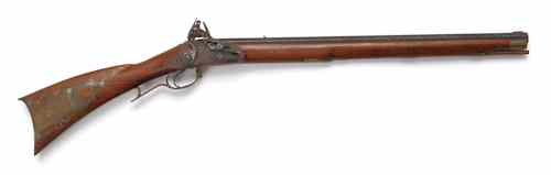 Appraisal: Miniature Pennsylvania long rifle with a walnut stock and brass