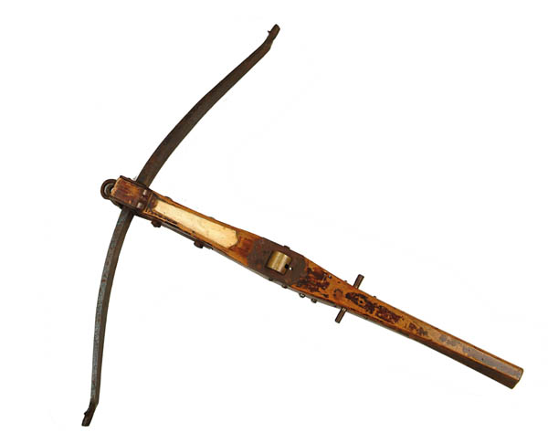 Appraisal: LARGE IRON CROSSBOW The bow is - long and -