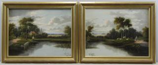 Appraisal: River Landscapes Both signed Etty Horton English fl - From