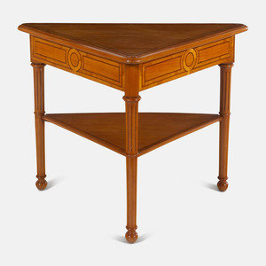 Appraisal: Vienna Secession Movement Austrian Early th Century Two-Tier Triangular Table