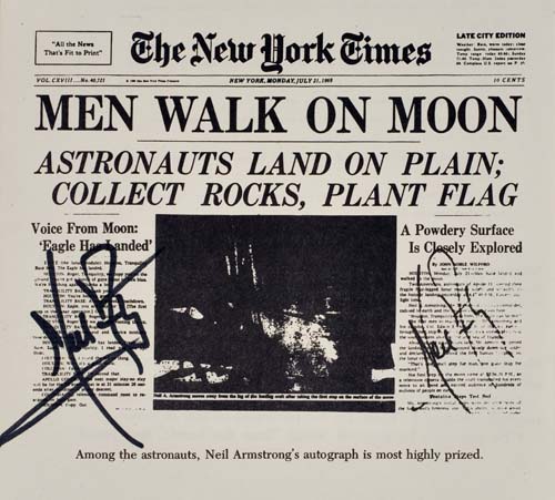 Appraisal: Men Walk On MOON A reduced scale size souvenir copy