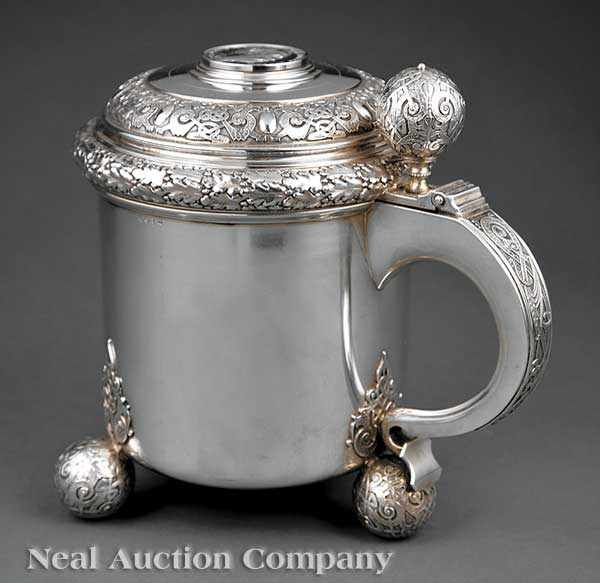 Appraisal: An Antique Swedish Sterling Silver Tankard C G Hallberg Stockholm