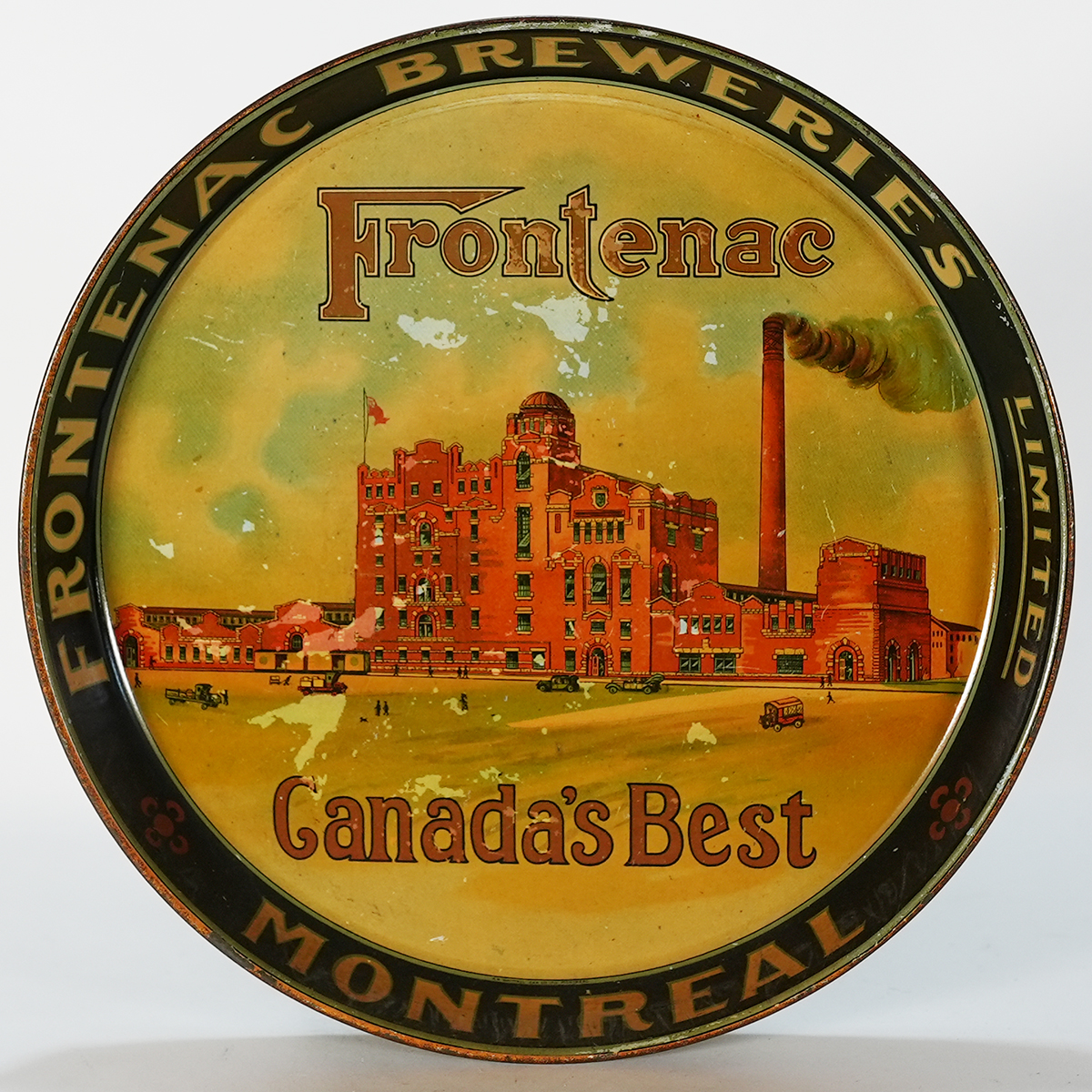 Appraisal: Frontenac Canadas Best Limited Factory Scene TrayReference n aBrewery Frontenac