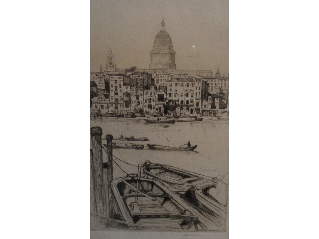 Appraisal: SIR DAVID YOUNG CAMERON Etching 'St Pauls from the Thames'