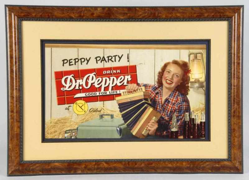 Appraisal: Cardboard s Dr Pepper Horizontal Poster Description Beautifully and expensively