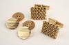 Appraisal: CUFFLINKS - Two pair of K yellow gold cufflinks -