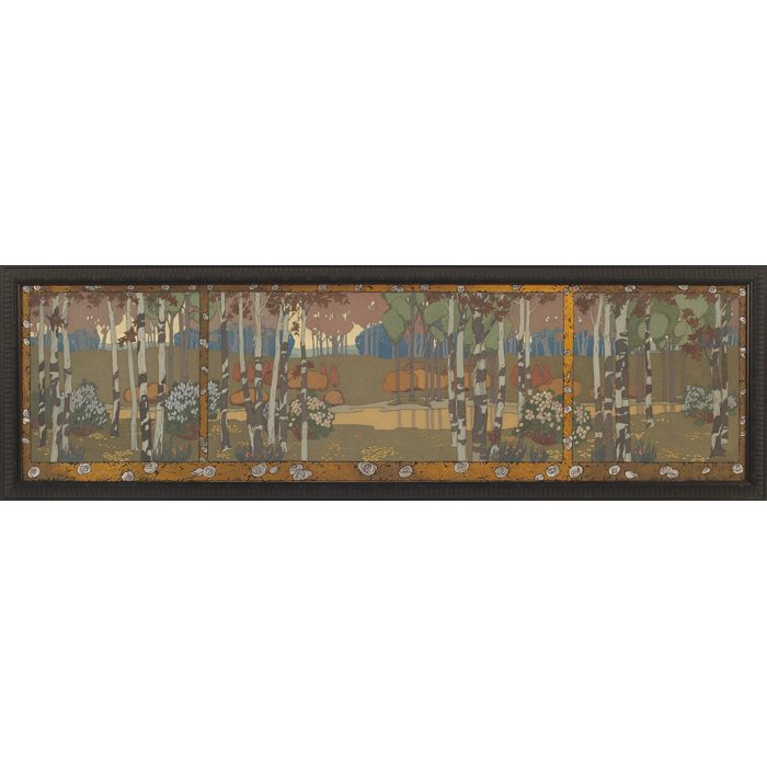 Appraisal: Jessie Hazel Arms Botke American - Mural Design gouache on