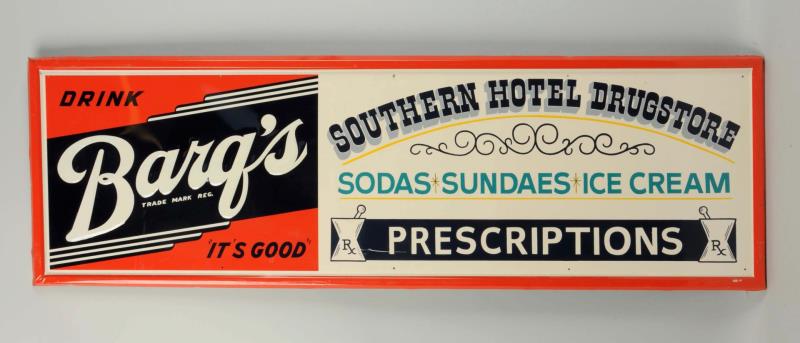 Appraisal: 's- 's Barq's Embossed Tin Sign The painting on the