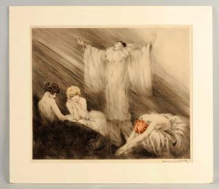 Appraisal: Louis Icart Poem Louis Icart Morning Cup Louis Icart Eve