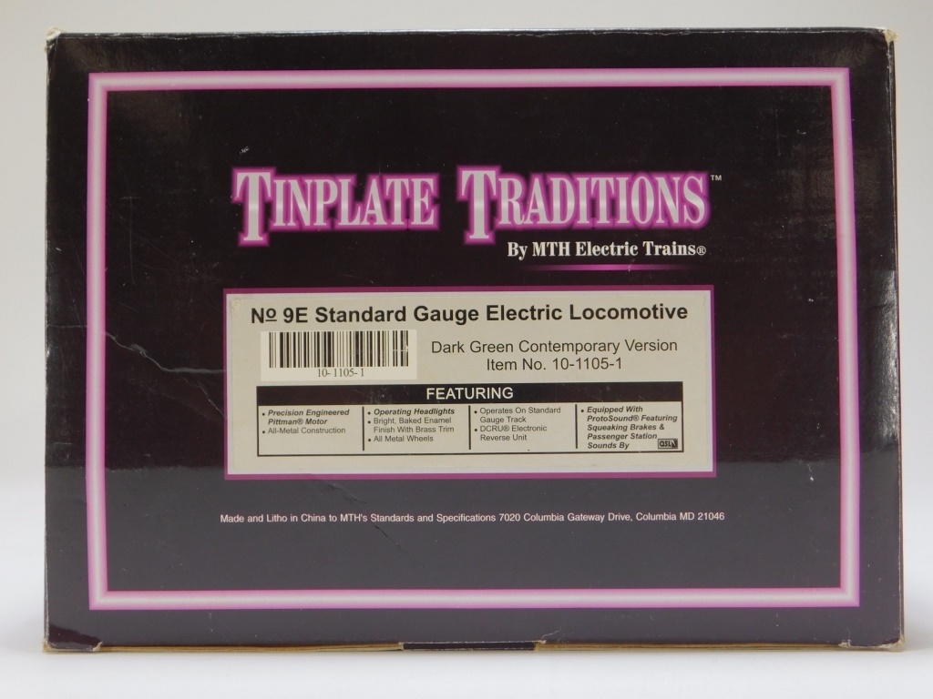 Appraisal: MTH TINPLATE TRADITIONS STANDARD GAUGE LOCOMOTIVE Item no - -