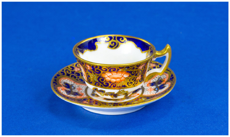 Appraisal: Royal Crown Derby Miniature Cup and Saucer Imari pattern date