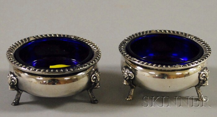 Appraisal: Pair of Whiting George II Reproduction Sterling Silver Master Salts