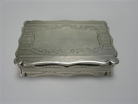 Appraisal: A Victorian snuff box by Edward Smith Birmingham oblong form