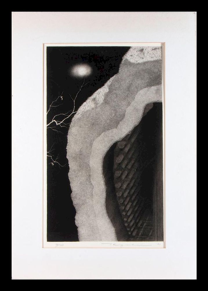 Appraisal: Tanaka Ryohei born An etching of a night scene by