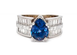 Appraisal: An Karat White Gold Color Change Spinel and Diamond Ring