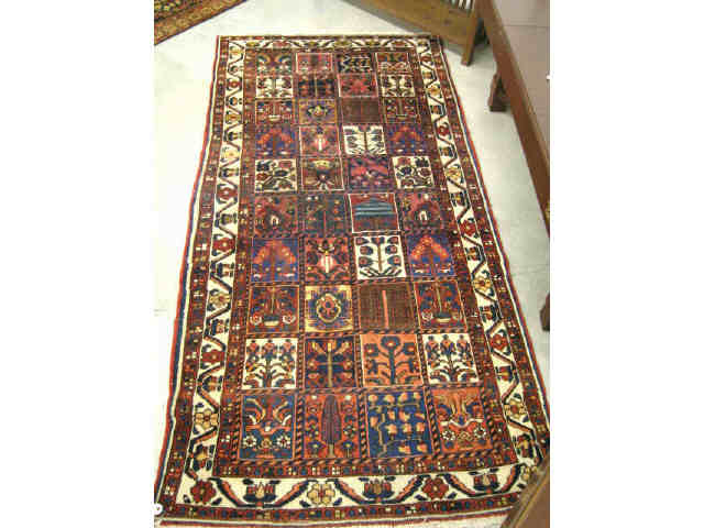 Appraisal: Bakhteiari Persian Handmade Rug storybook style panel decor with different