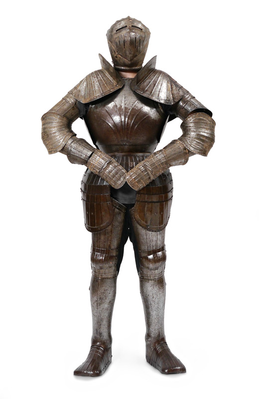 Appraisal: DECORATIVE KNIGHTS SUIT OF ARMOR th century production complete will