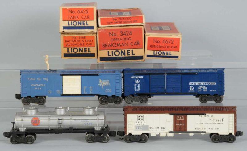 Appraisal: Lot of Lionel O-Gauge Rolling Stock Lot in OB Description