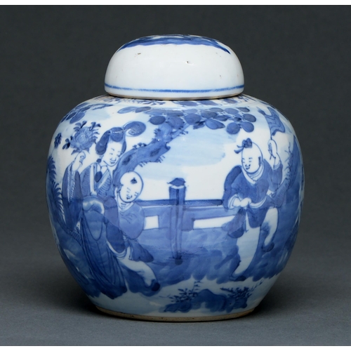 Appraisal: A Chinese blue and white ginger jar late th c