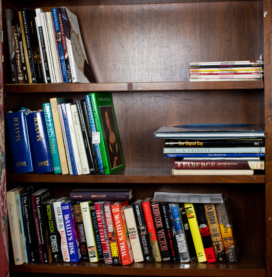 Appraisal: THREE SHELVES OF BOOKS Three shelves of books including auctions