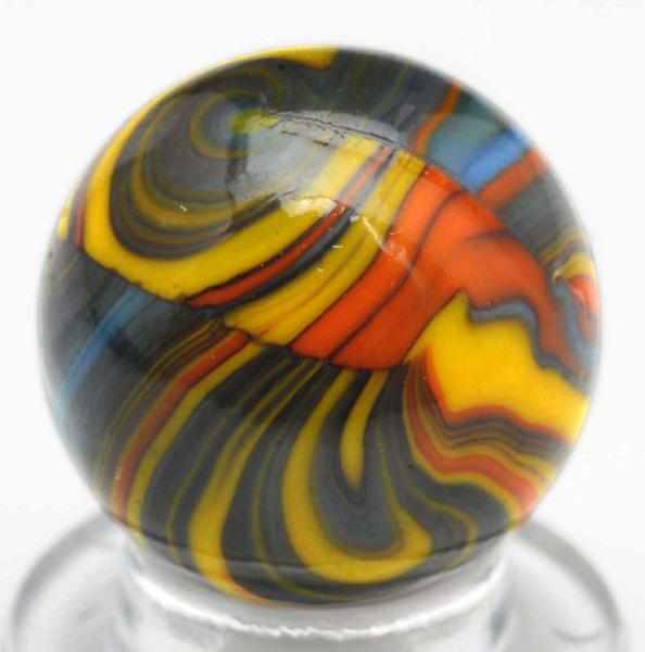 Appraisal: Stunning Christensen Agate Striped Opaque Marble Baby blue base with